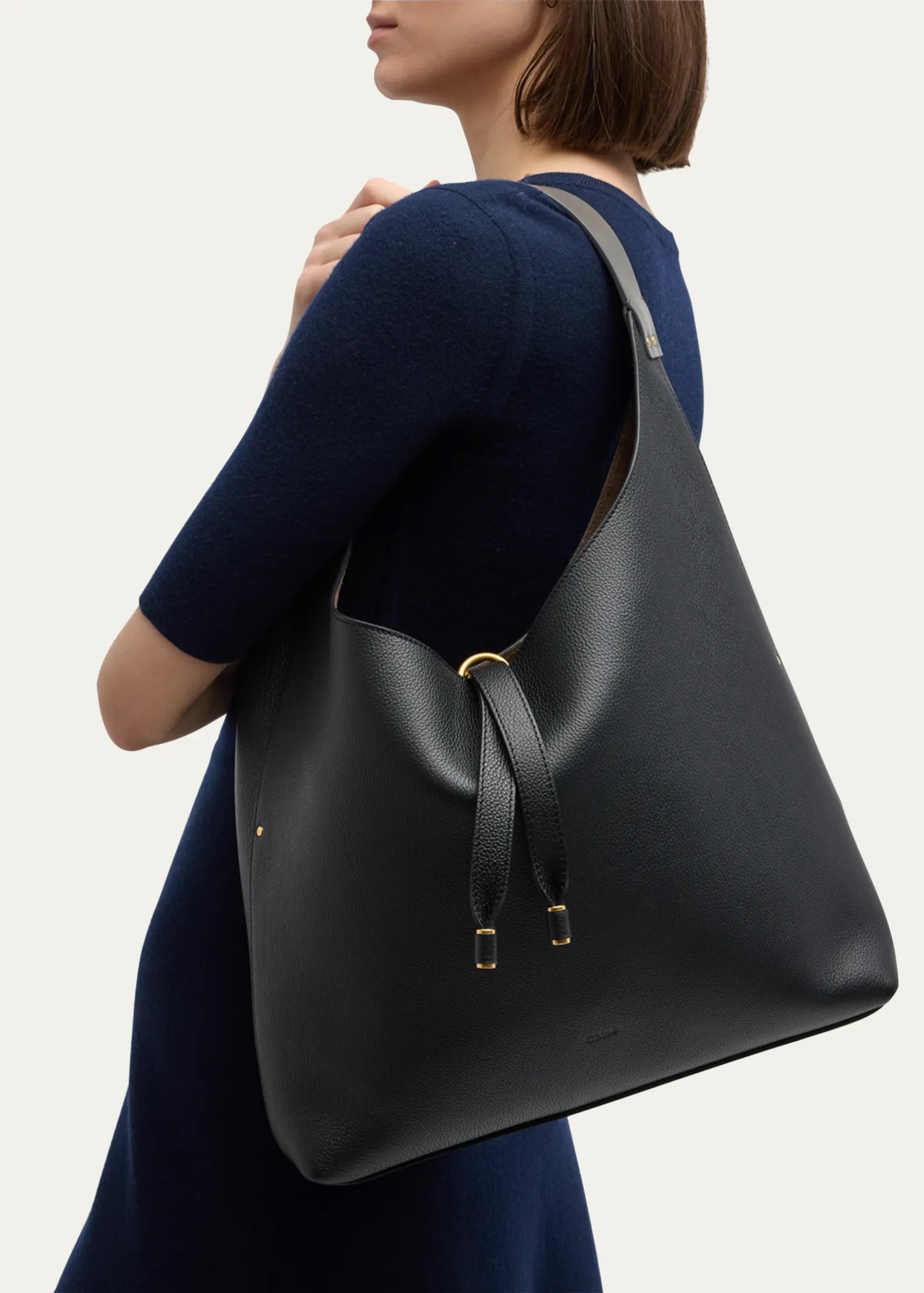 4折好价: Chloe Marcie Hobo Bag in Grained Leather - Bergdorf Goodman