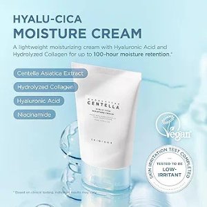 $13.49 Amazon.com : SKIN1004 Hyalu-Cica Moisture Cream, Face Moisturizer with Hyaluronic Acid, Centella Cream for Deep Hydration, Lightweight Nourishing Gel Moisturizer for Face, Korean Skin Care, 2.53 fl oz