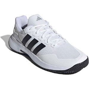 $44.85 adidas Men s Gamecourt 2 M, White/Black/Silver Metallic, 12 | Tennis & Racquet Sports