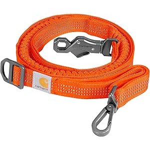 $24.57 Amazon.com : Carhartt Pet Durable Nylon Webbing Shock Absorbing Leash for Dogs, Reflective Stitching for Visibility, Hunter Orange, Large : Pet Supplies