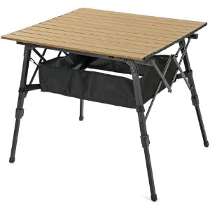 $45.43 Amazon.com : ARROWHEAD OUTDOOR 39" Aluminum Folding Camp Roll Up Table w/Adjustable Height, Undertable Mesh Storage, Carry Bag : Patio, Lawn & Garden