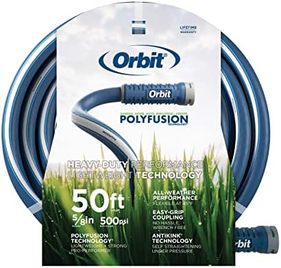 Amazon.com : Orbit 22005 Polyfusion Garden Hose - Heavy-Duty Water Hose (50-Foot x 5/8-Inch) : Patio, Lawn &amp; Garden
