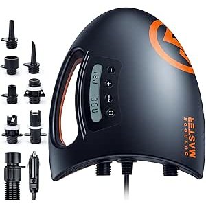 $84.89 Amazon.com : OutdoorMaster Shark High Pressure SUP Pump - Electric Air Pump with 20 PSI Active Cooling System Dual Stage Inflation & Auto-Off for Inflatable Paddle Board, Boats, Water Sp