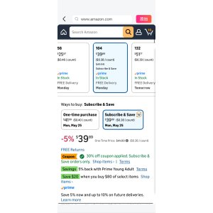 $27.9 Amazon.com: Pampers Diapers - Swaddlers 360° - Size 4, 104 Count, up to 100% Leakproof Comfy Dry Fit, Designed for Easy Changes, Pull On Baby Diaper (Packaging May Vary) : Baby