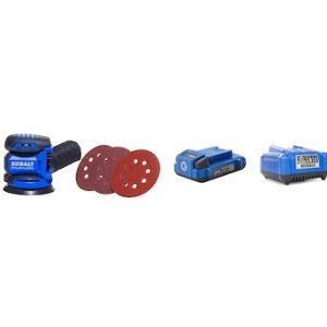 $129 Shop Kobalt 24V Brushless Random Orbital Sander Starter Kit at Lowes.com