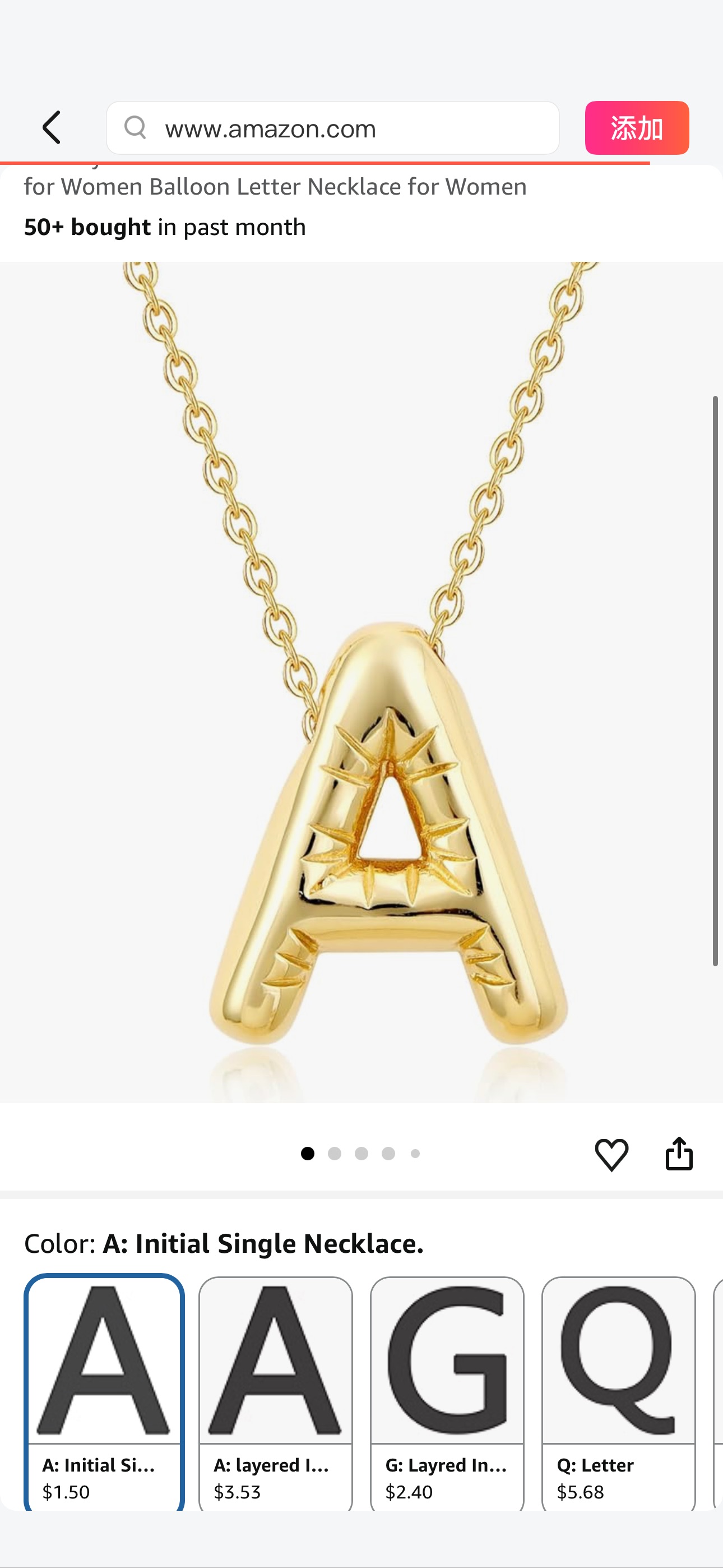 Amazon.com: Lcherry Initial Necklace for Women, Bubble Letter A Necklace, 18K Gold Plated Alphabet Name Pendant, Personalized Jewelry Gift for Her : Clothing, Shoes & Jewelry