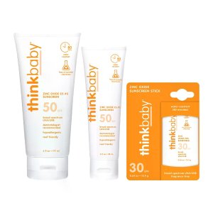 $19.99 Thinkbaby Sunscreen Lotion + Sunscreen Stick Set | Costco