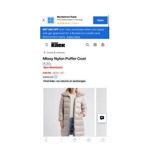 $39.98 Missy Nylon Puffer Coat (Women) | Nordstromrack