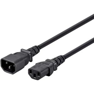 $14.10 Monoprice Power Cord - IEC 60320 C20 to IEC 60320 C13, 15 Amp, 1875 Watt, 3-Prong, 14AWG, 6 Feet, Black, 25 Feet - Amazon.com