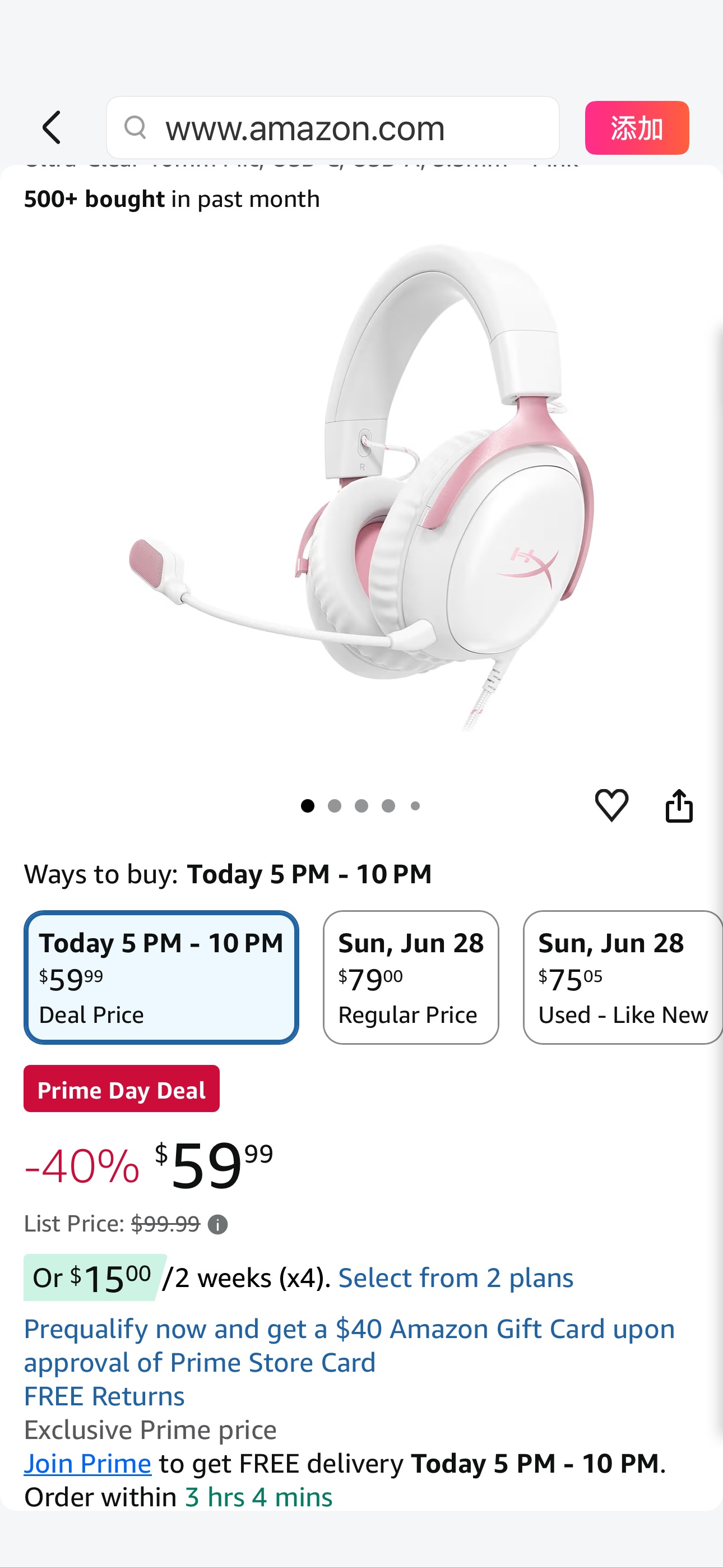 Amazon.com: HyperX Cloud III – Wired Gaming Headset, PC, PS5, Xbox Series X|S, Angled 53mm Drivers, Memory Foam, Durable Frame, Ultra-Clear 10mm Mic, USB-C, USB-A, 3.5mm – Pink : Electronics