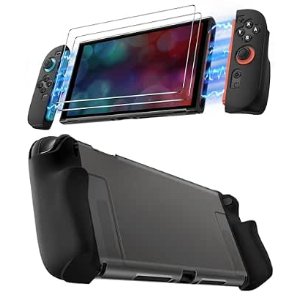 $4.99 Amazon.com: ivoler Dockable Grip Case for Nintendo Switch 2, 5-in-1 Kit: Skin-Feel Matte PC Shell, Detachable 2 X Joy-Con Grips Cover, 2X Screen Protector, Scratch&Shock Protection Full 