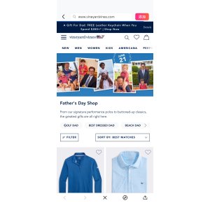  vineyard vines 满$200送皮质钥匙链