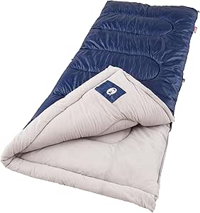 Amazon.com : Coleman Brazos 20/30°F Adult Cool-Weather Sleeping Bag with No-Snag Zipper &amp; Stuff Sack, Machine Washable : Sports &amp; Outdoors