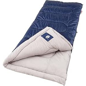 $42.99 Amazon.com : Coleman Brazos 20/30°F Adult Cool-Weather Sleeping Bag with No-Snag Zipper & Stuff Sack, Machine Washable : Sports & Outdoors