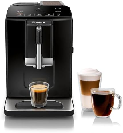 Amazon.com: Bosch Fully Automatic Coffee and Espresso Machine - One-Touch Drinks, Barista Quality Super Coffee Maker - Touch Control Panel, Large Bean Capacity - Easy Clean, Maintenance - Bl