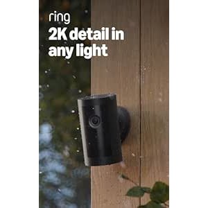 $89.99 Amazon.com: Introducing Ring Outdoor Cam Plus, Solar — Wide-Angle 2K Video with Ring Vision, Low-Light Sight for full-color night vision, Mounting Versatility, Black