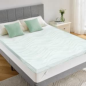 $38.49 Amazon.com: PERLECARE Queen Mattress Topper, 3 Inch Dual Layer Gel Memory Foam Bed Topper with Bamboo Cover, Medium Firm Support for Pressure Relief, Removable Washable Cover, Non-Slip Desig