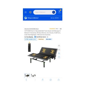 $379.99 CHITOOMA Electric Adjustable Bed Frame Queen, Massage with 4 Modes, USB Ports, Quick Assembly - Walmart.com