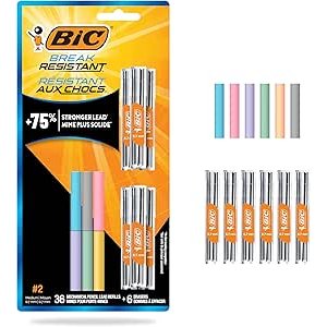 $5.22 Amazon.com : BIC Break Resistant Mechanical Pencil with Shock Absorption and Jumbo Twist-Up Eraser, 12-Count : Office Products