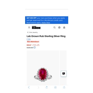 $53.17 Lab Grown Rub Sterling Silver Ring (Women) | Nordstromrack