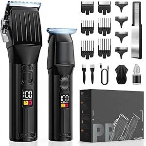 $17.69 Amazon.com: Cordless Hair Clippers for Men Beard Trimmers Kit with LED Display Rechargeable Haircut Grooming Shaver Gift for Men Women Barber Kids (Black) : Beauty & Personal Care