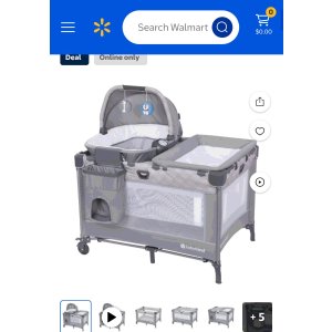 $75.00 Baby Trend Nursery Den Playard with Dome Napper, Changing Table & Diaper Stacker in Madrid Plaid - Walmart.com