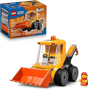Amazon.com: LEGO City Rides – Construction Loader Building Toy for Kids - Pretend Play Set for Boys &amp; Girls, Ages 5+ - Construction Toy W/Backhoe, Loader Bucket, &amp; Minifigure - Gift 