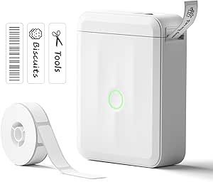 Amazon.com : NIIMBOT D110 Label Maker Machine, Bluetooth Thermal Label Printer for School Home Office Organization, Mini Thermal Printer, Label Maker with 1 Label Tape, White : Office Products