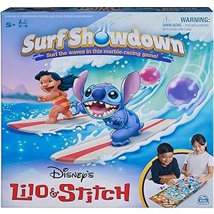 $4.79 Amazon.com: Spin Master Games, Disney’s Lilo & Stitch Surf Showdown, Marble Game, Stitch Girl Gifts, Easy Activity Toy, Fun for Kids & Family, 2-6 Players, for Ages 5 & Up : Toys