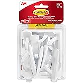 Amazon.com: Command Variety Pack, Including 10 Pairs of Picture Hanging Strips, 6 Wire Hooks and 8 Utility Hooks for Hanging Christmas Decorations, Damage Free Hanging Up to 19 Items with Co