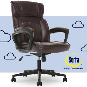 $122.99 Serta Hannah Executive Office Chair, Ergonomic Lumbar Support, Firm Seat Cushion, Deep Body Pillows & Reviews | Wayfair