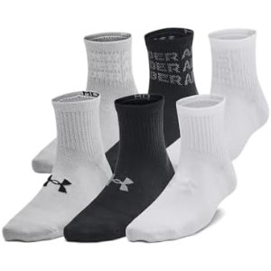 $12.82 Amazon.com: Under Armour Unisex-Child Youth Essential Quarter Socks 6 Pack, (001) Black/Black/Mod Gray, Medium : Clothing, Shoes & Jewelry
