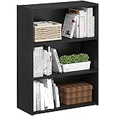 Amazon.com: Furinno JAYA Book Shelf, 3-Tier Bookshelf, Bookcase with Adjustable Shelves, 9.5 x 24.5 x 40.3, for Organization and Storage, for Living Room, Bedroom, Home Office, Espresso : Ho