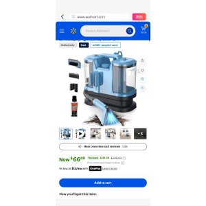 $66.49 VACFORE Carpet Cleaner Machine - Upholstery, Portable Spot and Stain Cleaner, Deep Cleaning for Pet Stain, Couch, Stair, Car Seat, Mattress and Carpet - Walmart.com