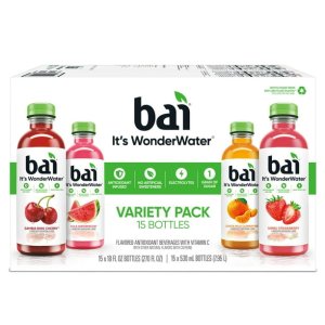 $14.98 [Starts 06/10] Bai WonderWater Flavored Water Beverage Variety Pack, 18 fl. oz., 15 pk. - Samsclub.com