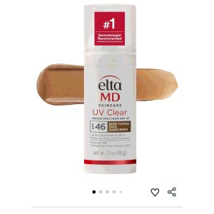 $23.50 EltaMD UV Clear Deep Tinted Face Sunscreen, Oil-Free Face Moisturizer with SPF 46, Dermatology Tinted Moisturizer, Facial Travel Size Sunscreen with Zinc Oxide, 1.7 oz Pump : Everything Else