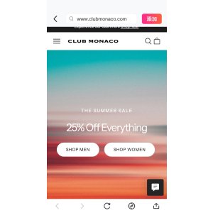  THE SUMMER SALE  25% Off Everything