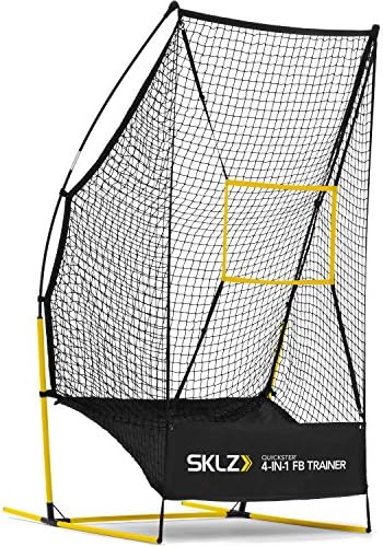 Amazon.com : SKLZ Quickster 4-in-1 Multi-Skill Football Net for Pass, Punt, Kick and Snap Training,Black/yellow : Football Kicking Cages : Sports &amp; Outdoors