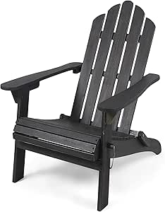 Amazon.com : Christopher Knight Home Cara Outdoor Foldable Acacia Wood Adirondack Chair, Dark Gray Finish : Patio, Lawn &amp; Garden