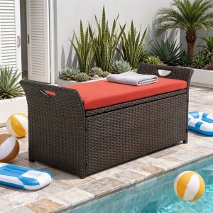 $64.99 Red Barrel Studio® Pape Storage Bench & Reviews | Wayfair