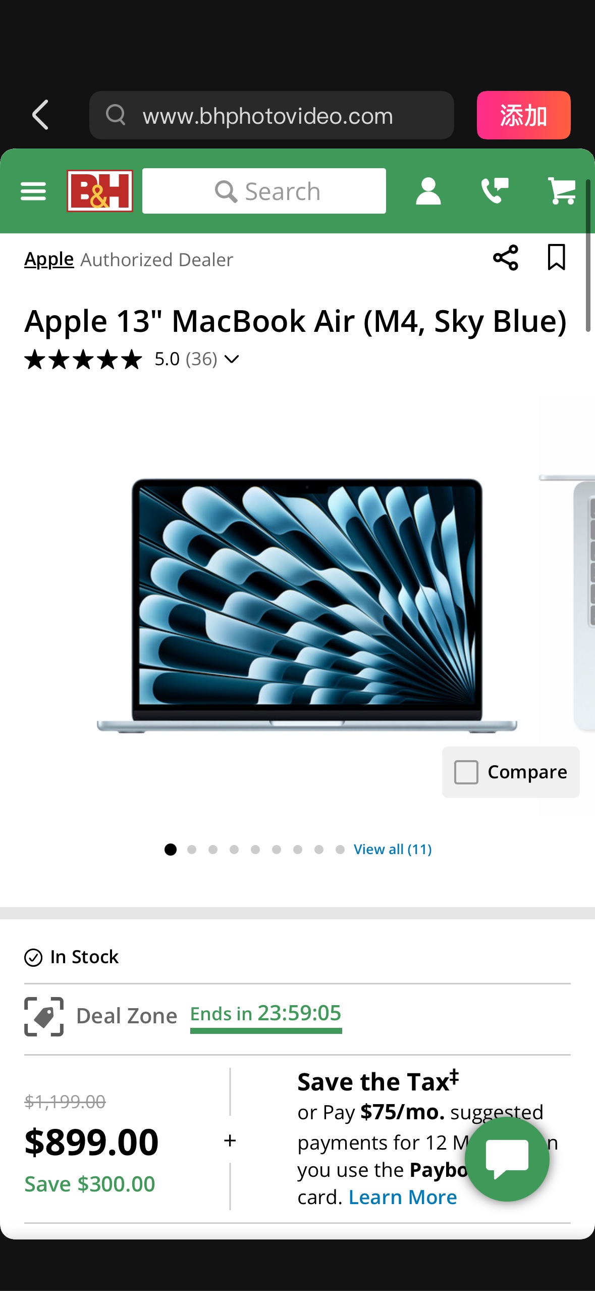 Apple 13" MacBook Air (M4, Sky Blue) MC6U4LL/A B&H Photo Video