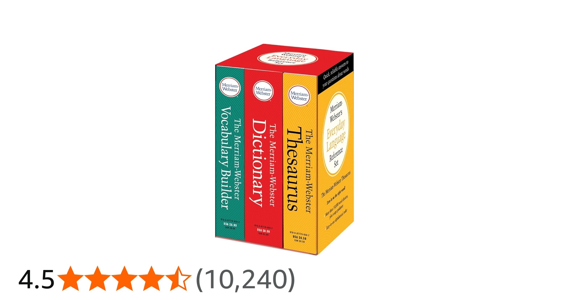 Merriam-Webster's Everyday Language Reference Set - Essential Vocabulary Building Tools.
