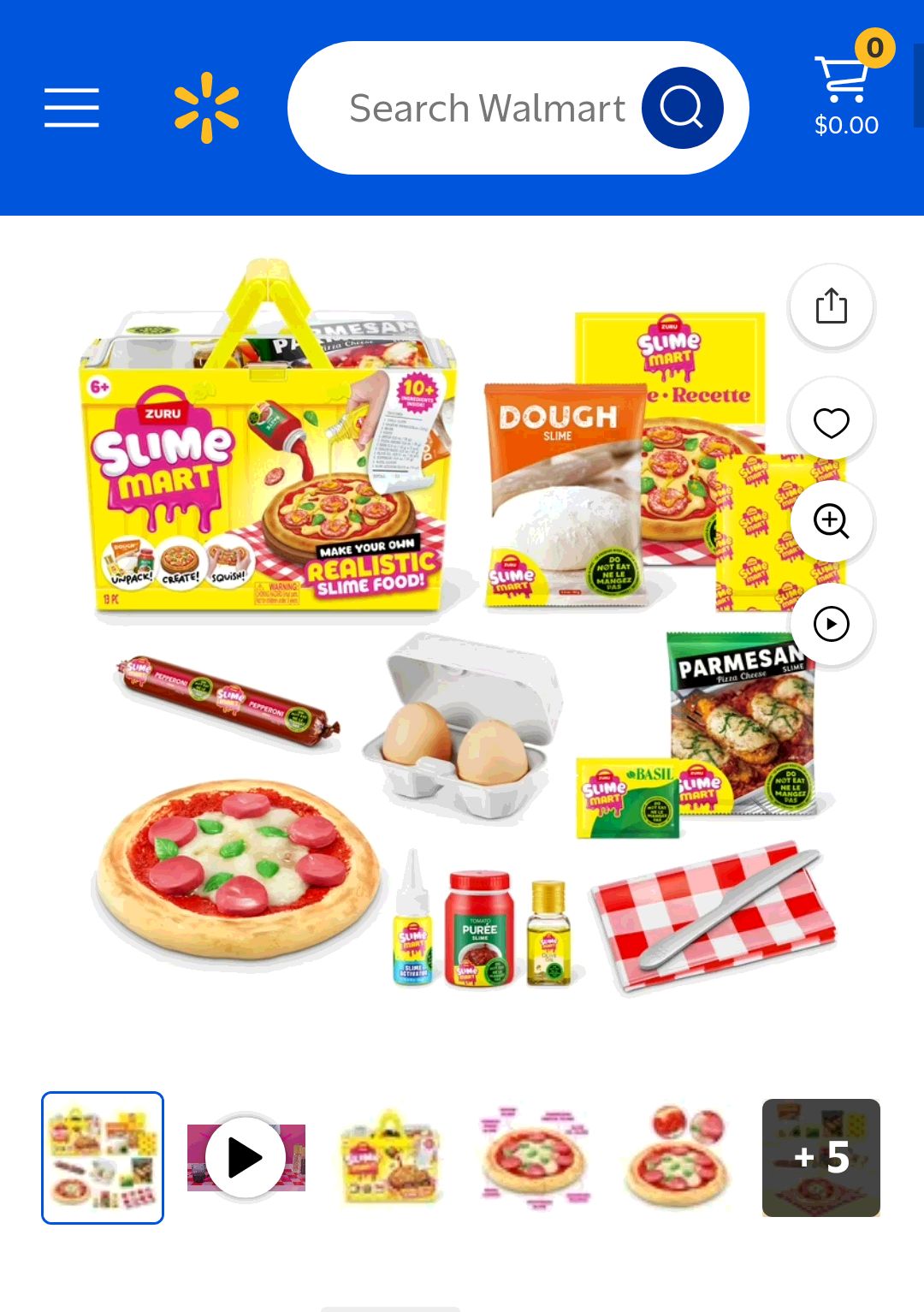 Slime Mart Small Basket Pizza Pretend Play Food DIY Slime - Walmart.com