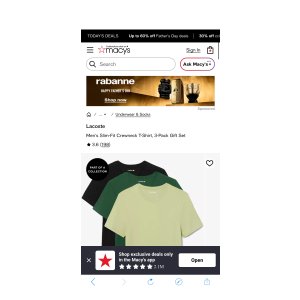 $29.99 Men s Slim-Fit Crewneck T-Shirt, 3-Pack Gift Set - Macy s
