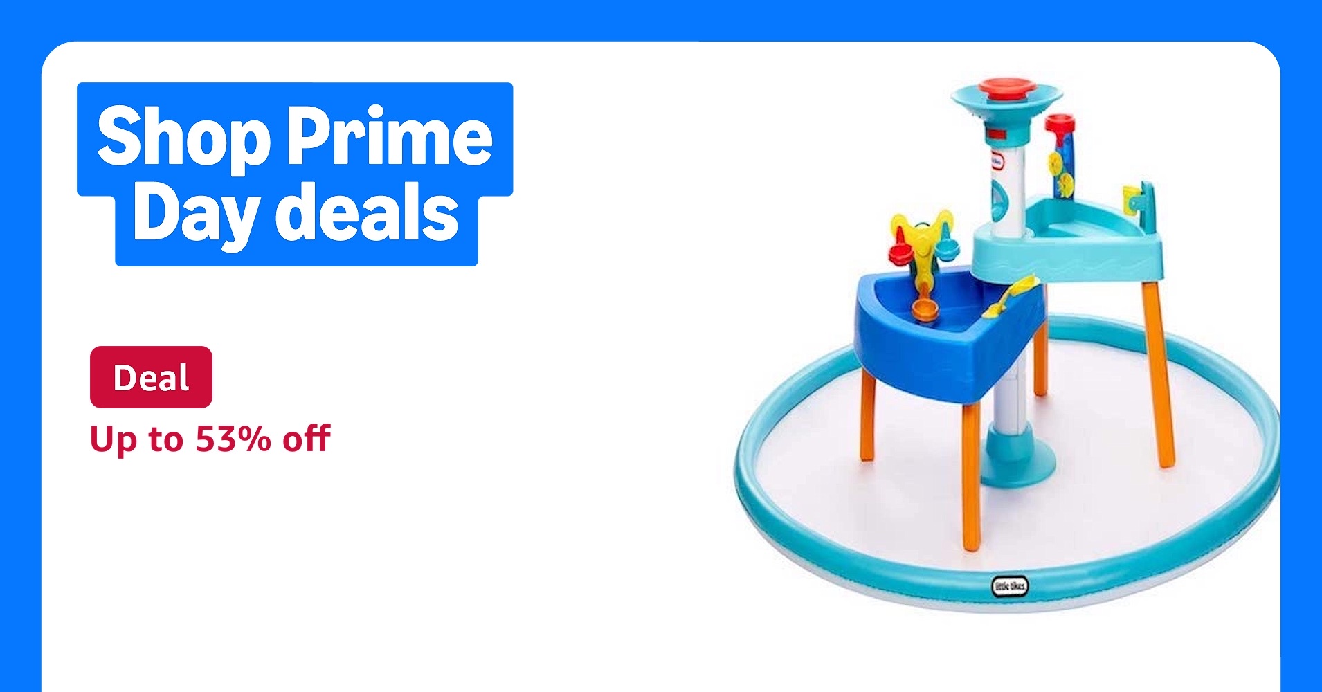 Deal for Prime Members: Little Tikes® 3-in-1 Splash 'n Grow Outdoor Water Play Table with Accessories and Splash Pad for Kids, Children, Boys & Girls 3+ Years
