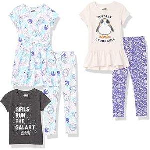 $10.70 Amazon.com: Amazon Essentials Disney | Marvel | Star Wars | Frozen | Princess Girls' Mix-and-Match Outfit Sets, Pack of 5, Star Wars/Penguin, XX-Large : Clothing, Shoes & Jewelry