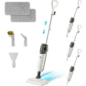 $27.99 Amazon.com - Steam Mop for Floor Cleaning, Multi-Purpose Steam Cleaner with Handheld Steamer & Accessories, Deep Cleaning Floor Steamer for Hardwood and Tile, Pet-Friendly Steam Mop for Home