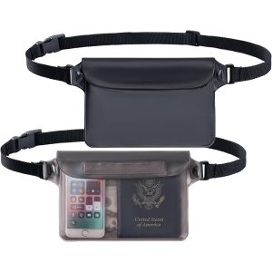 $6.99 Amazon.com : CADONO 2-Pack Waterproof Pouch with Adjustable Waist Strap | Screen Touch Sensitive Dry Bag, Keep Your Phone and Valuables Dry, Perfect for Swimming Kayaking Boating Fishing Beach Diving 