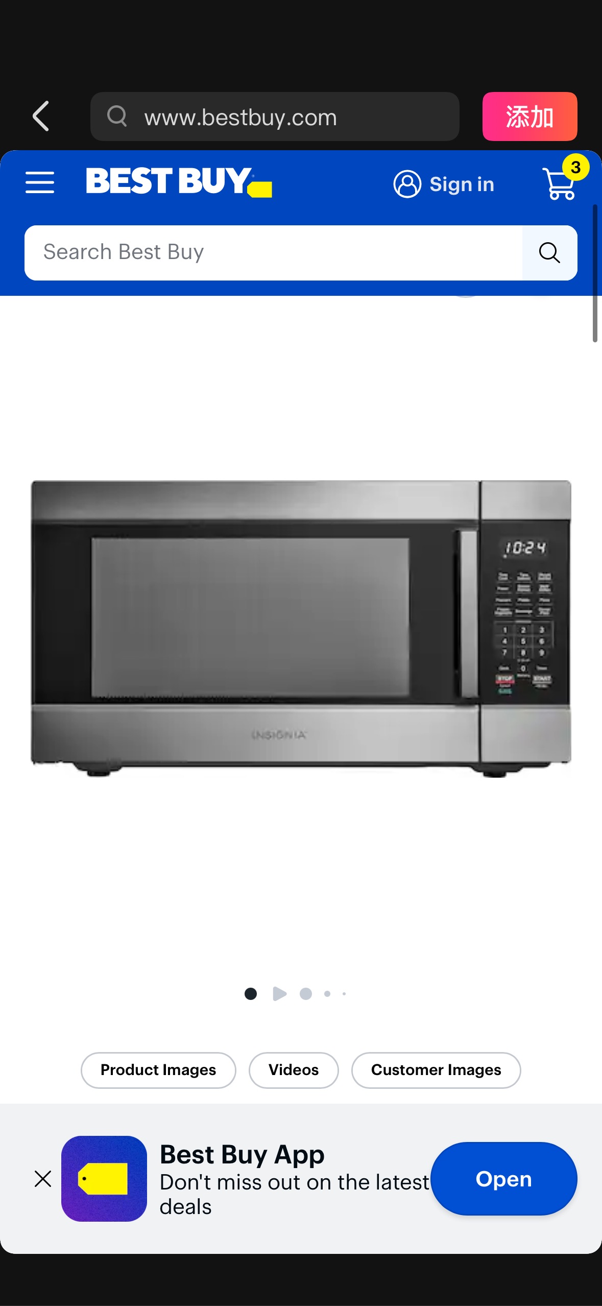 Insignia™ 2.2 Cu. Ft. Countertop Microwave with Sensor Cooking and Inverter Technology Stainless Steel NS-MW22SS6 - Best Buy
