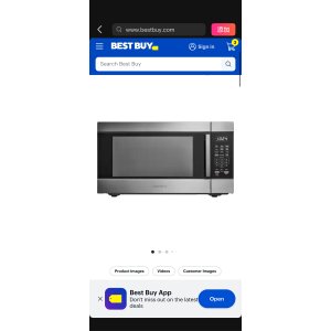$129 Insignia™ 2.2 Cu. Ft. Countertop Microwave with Sensor Cooking and Inverter Technology Stainless Steel NS-MW22SS6 - Best Buy